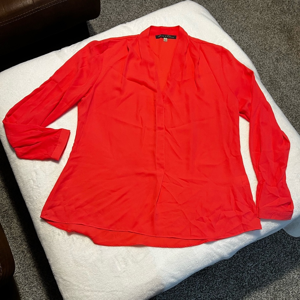 Large Rose and Olive blouse